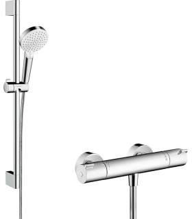 Combi douche VARIO CROMETTA barre 65 cm + Mitigeur Thermostatique