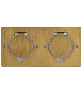 Réceptacle pour prise de sol Double rectangulaire Finition Bronze / Legrand