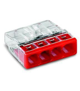 100 Bornes de raccordement Mini WAGO 4 pôles (100pcs)