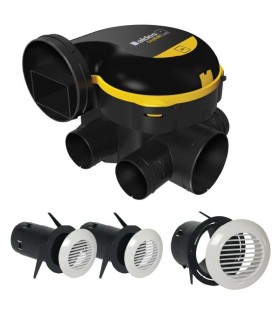 Kit VMC simple flux EasyHome Autoréglable avec 3 grilles