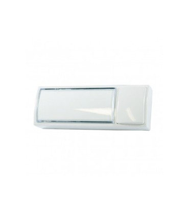 Bouton de sonnette avec porte-étiquette lumineux blanc