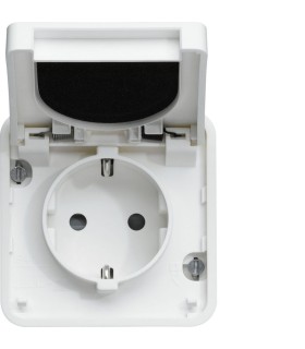 Prise Schuko cubyko associable blanc