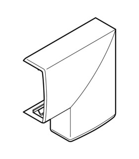 Angle plat pour moulure Keva 32x15mm blanc Artic