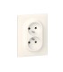 Double prise de courant 2P+Terre Monobloc Dooxie Blanc - Complet / Legrand