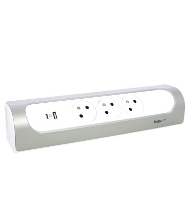 Multiprise d'angle 3 X 2P+T Surface + USB Type A + Type C