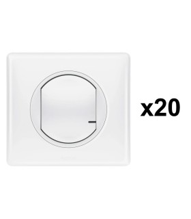 Lot de 20 interrupteurs connectés Céliane with Netatmo avec option variateur - blanc