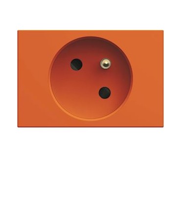 Prise spéciale goulotte Gallery 2P+T 16A orange