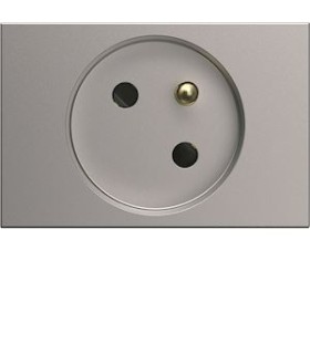 Prise spéciale goulotte Gallery 2P+T 16A titane