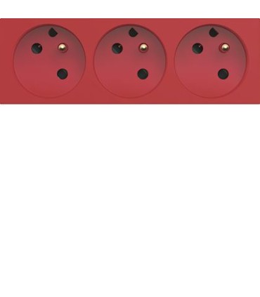 Prise spéciale goulotte triple détrompée Gallery 2P+T 16A