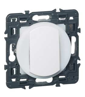 Interrupteur ou va-et-vient à couronne lumineuse Céliane - Blanc