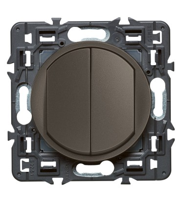 Double Poussoir Céliane 6 A enjoliveur Graphite