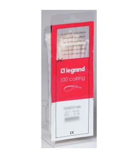 100 colliers Colring incolores  largeur 2,4mm et longueur à plat 95mm