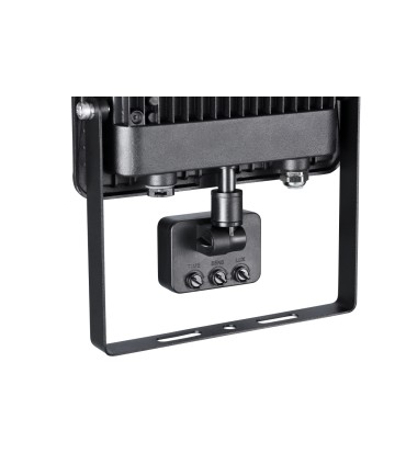 Projecteur LED extérieur détecteur IR START Flood Flat IP54 46W 5000lm PIR Noir