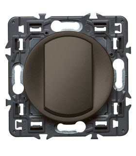 Interrupteur va-et-vient Céliane Soft 10 A avec support et enjoliveur Graphite