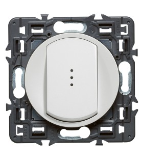 Poussoir Lumineux Céliane 6A enjoliveur BLANC