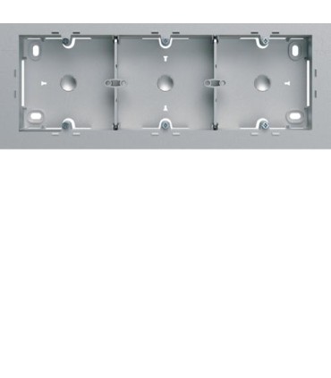 Boite saillie triple Gallery titane (aluminium)