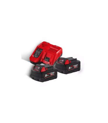PACK 18V 2 Batteries Red Lihitum 18V 5Ah + chargeur rapide M12-18FC
