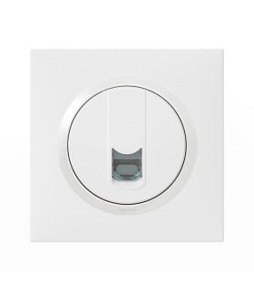 Prise blindée RJ45 cat 6 FTP Dooxie avec plaque carrée blanche