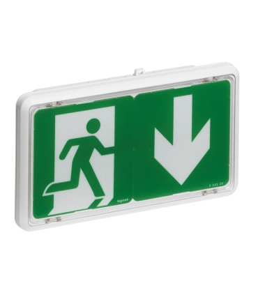 Lot de 3 BAES d'évacuation saillie à LEDs 45lm 1h