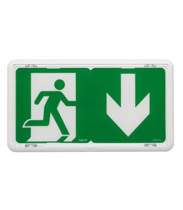 Lot de 3 BAES d'évacuation saillie à LEDs 45lm 1h