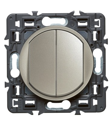 Poussoir double Céliane enjoliveur Titane