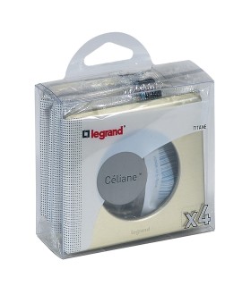 Lot de 4 plaques Céliane finition Titane