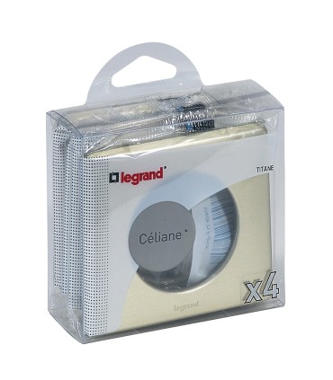 Lot de 4 plaques Céliane finition Titane