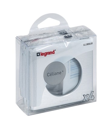 Lot de 4 plaques Céliane Aluminium