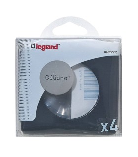 Lot de 4 plaques Céliane Carbone