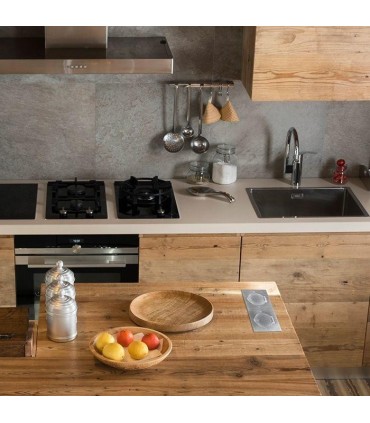 Double Prise de Sol 2P+T Rectangulaire - Inox Brossé / Legrand