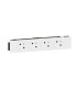 Quadruple prise 2P+T surface mosaic blanc clippage direct
