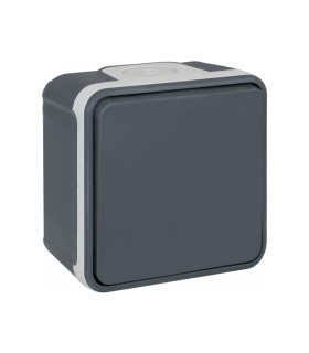 Bouton poussoir étanche OXXO complet GRIS IP55