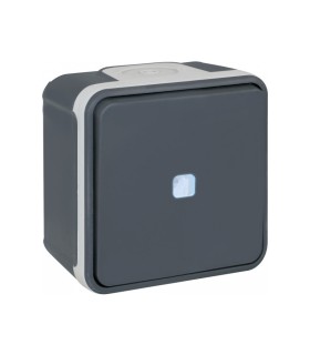 Interrupteur Va et Vient lumineux OXXO GRIS IP55