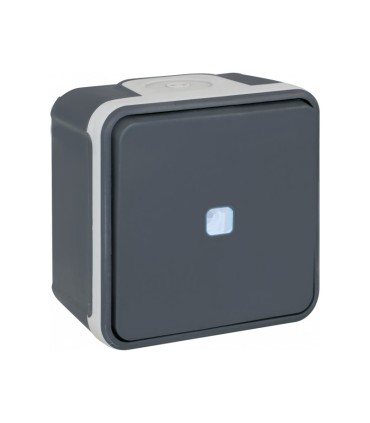 Interrupteur Va et Vient lumineux OXXO GRIS IP55