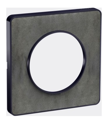 Plaque Odace Touch, Ardoise avec liseré Anthracite 1 poste