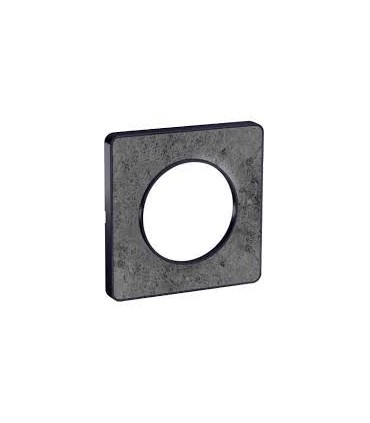 Plaque Odace Touch, Pierre Galet avec liseré Anthracite 1 poste