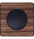 Plaque Odace Touch, Bois Zebrano avec liseré Anthracite 1 poste