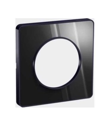 Plaque Odace Touch, miroir brillant fumé avec liseré Anthracite 1 poste