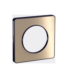 Plaque Odace Touch, Bronze brossé avec liseré Anthracite 1 poste