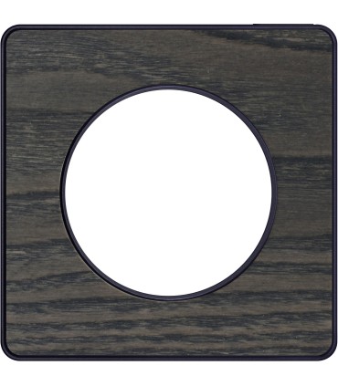 Plaque Odace Touch Bois Frêne avec liseré Anthracite 1 poste