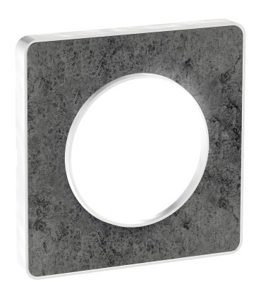 Plaque Odace Touch Pierre Galet  avec liseré Blanc 1 Poste