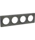 Plaque Odace Touch Ardoise liseré Alu 4 Postes entraxe 71mm