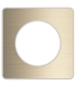 Plaque Odace Touch Bronze Brossé liseré blanc 1 Poste