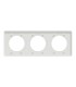 Plaque Odace Touch Bois Nordique liseré blanc 3 Postes entraxe 71mm