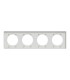 Plaque Odace Touch Bois Nordique liseré blanc 4 Postes entraxe 71mm