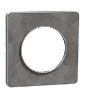 Plaque Odace Touch pierre Ardoise  liseré Alu 1 Poste