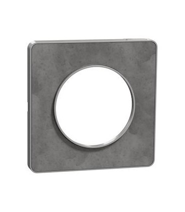 Plaque Odace Touch pierre Ardoise  liseré Alu 1 Poste