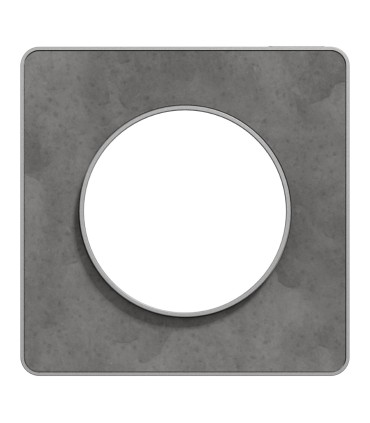 Plaque Odace Touch pierre Ardoise  liseré Alu 1 Poste