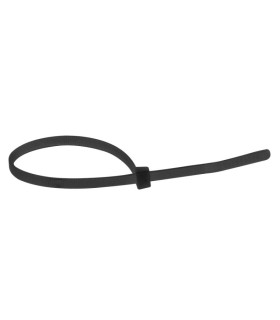 100 colliers Colring noirs à denture intérieure largeur 3,5mm et longueur 140mm