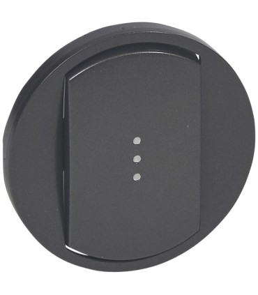 Enjoliveur large Céliane pour toutes commandes d'éclairage graphite